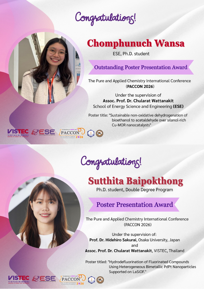 Congratulations to our Award-Winning PhD students at PACCON 2026!